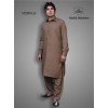 Buy gents shalwar kameez in brown colour on wholesale