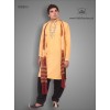Men's Stylish Mehndi Kurta Design in Orange Colour