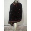 fully embroidered black velvet shawls with multi shades