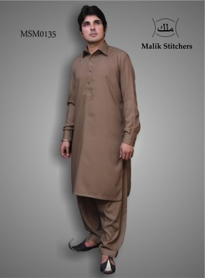 Buy gents shalwar kameez in brown colour on wholesale